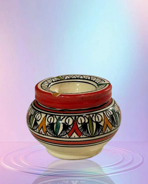 Handcrafted Colorful Ceramic Moroccan Ashtray