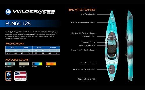 Wilderness Systems Pungo 125 | 12′ 6″ Sit-Inside Recreational Kayak – Phase 3 AirPro Seat & Integrated Dashboard - Image 14