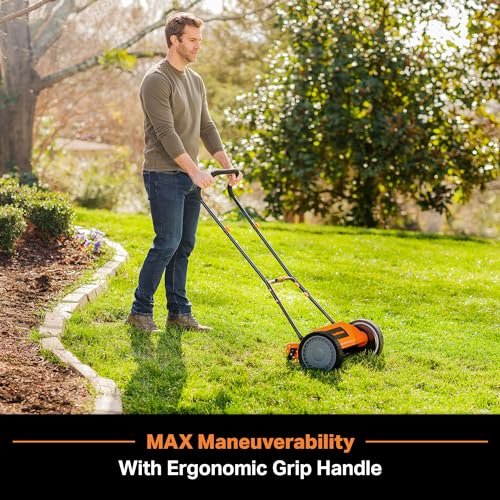 LawnMaster 16″ (40.6 cm) 5-Blade Manual Reel Lawn Mower – 4-Position Height, 22 lb (10 kg) - Image 16