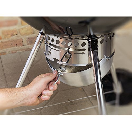 Weber Original Kettle Premium Charcoal Grill – 22-Inch Black BBQ with Hinged Cooking Grate, One-Touch Cleaning System, Heat Retention Lid, and Built-In Thermometer - Image 36