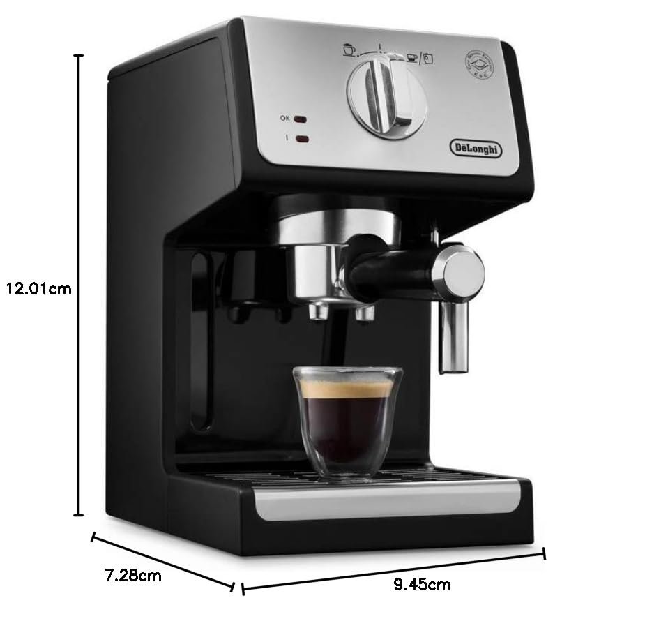De’Longhi ECP35.31 Barista Pump Espresso Machine – Traditional Coffee & Cappuccino Maker with Adjustable Milk Frother, 1 L Water Tank (Black) - Image 16