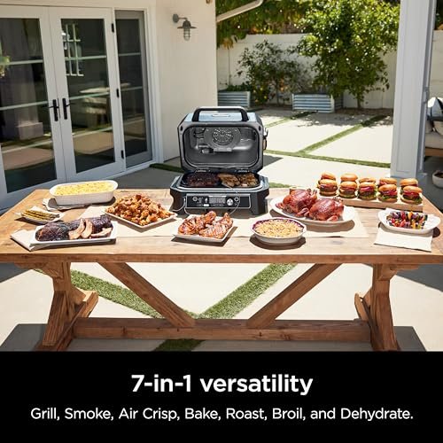 Ninja Woodfire Pro XL OG850 Electric Outdoor Grill and Smoker – 4-in-1 Portable BBQ with Built-In Thermometer, Air Fry, Bake, and Real Woodfire Flavor – Stainless Steel, 22-Inch, Dark Grey - Image 23