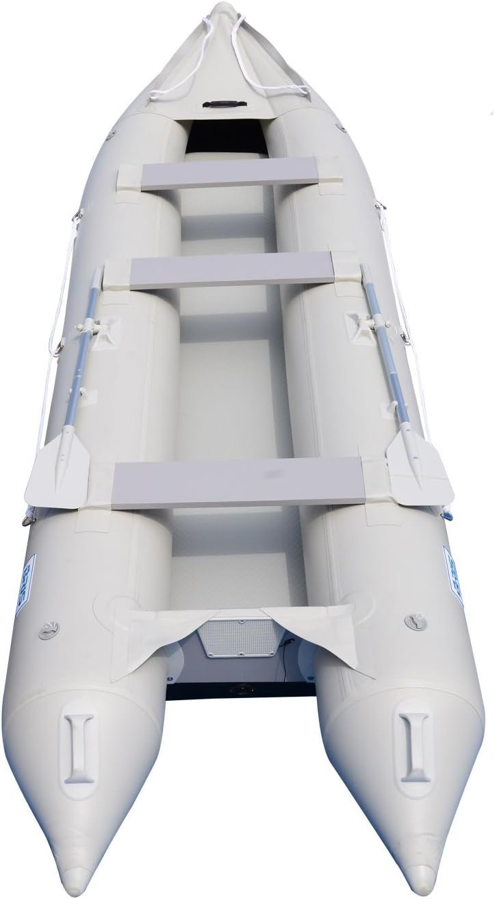 BRIS 15.4 ft Inflatable Fishing Kayak – 3-Person Drop-Stitch Canoe with 10 HP Motor Mount - Image 4