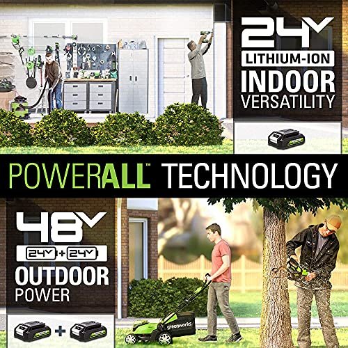 Greenworks 48V Brushless Cordless Push Lawn Mower – 17″ (43 cm) Deck, Dual 4.0 Ah Batteries & Rapid Charger, 45 Min Runtime - Image 79