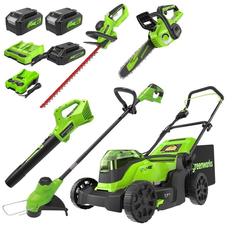 Greenworks 48V Brushless Cordless Push Lawn Mower – 17″ (43 cm) Deck, Dual 4.0 Ah Batteries & Rapid Charger, 45 Min Runtime - Image 11