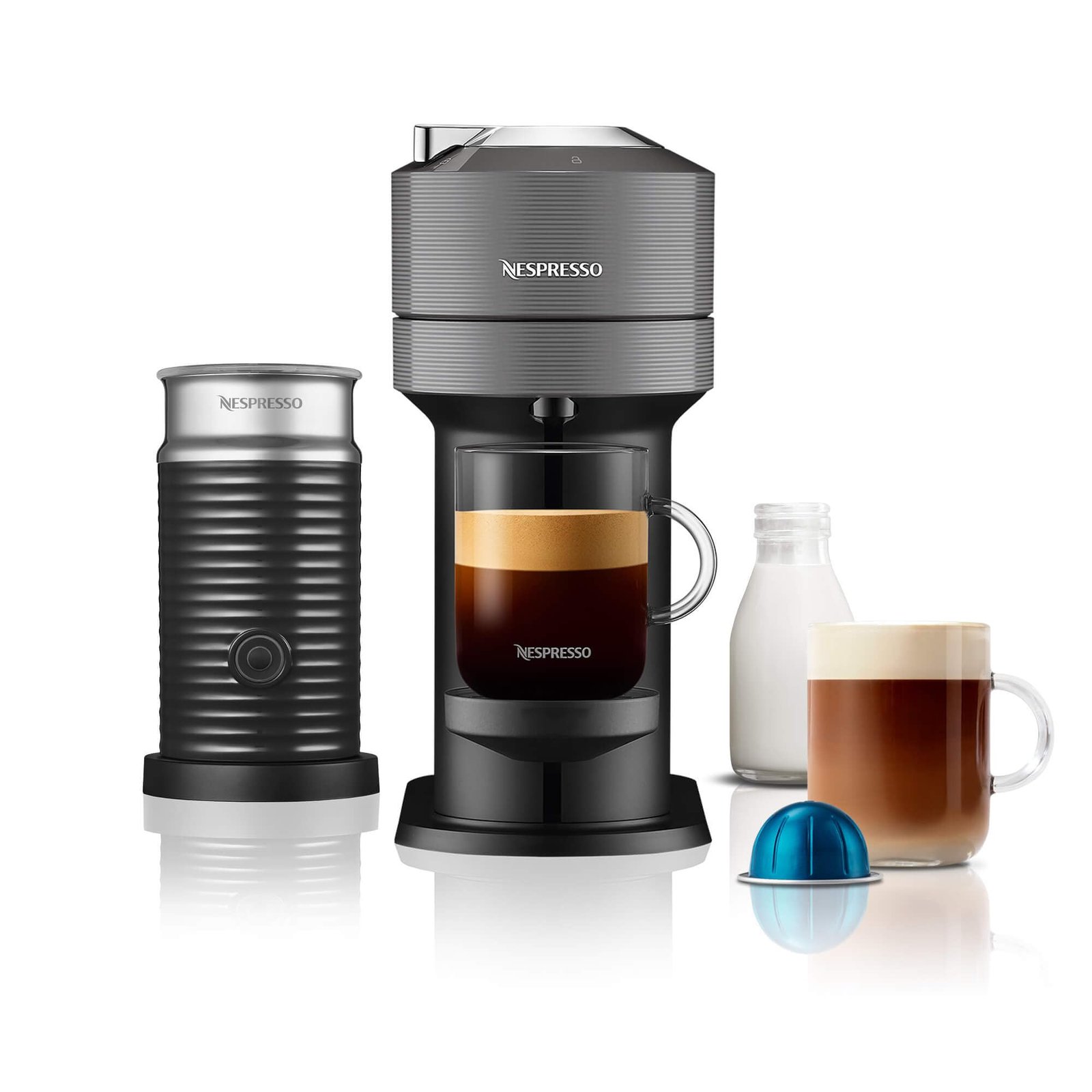 Nespresso ENV120.GYAE Vertuo Next Coffee Machine with Milk Frother – Dark Grey - Image 2