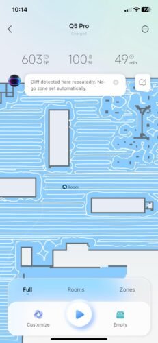 Roborock Q5 Pro+ Robot Vacuum and Mop with Self-Emptying Dock, 5500Pa Suction, DuoRoller Brush, LiDAR Navigation, Smart Mapping, Perfect for Pet Hair, Hard Floors & Carpets photo review