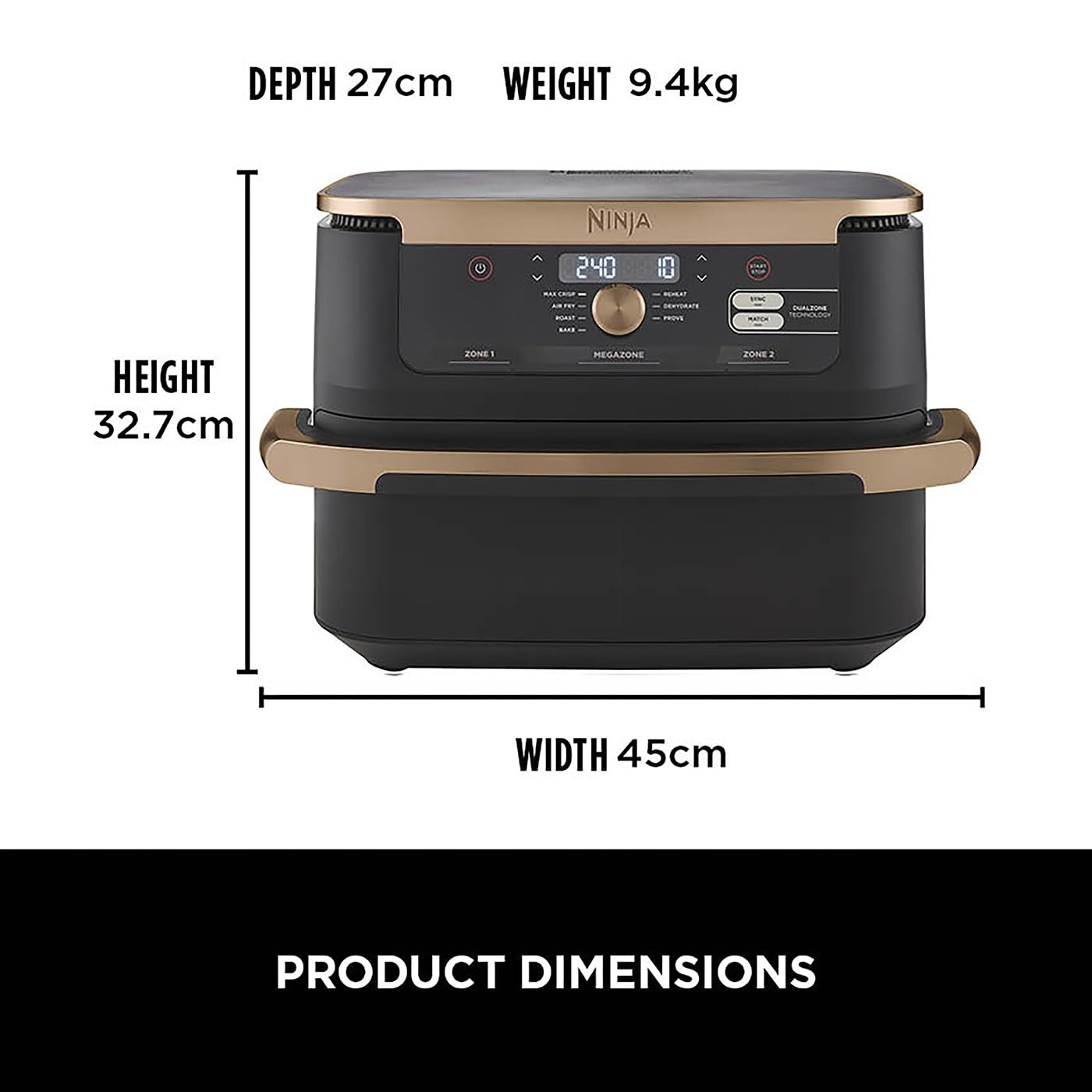 Ninja AF300UK Dual Zone Air Fryer - 7.6L, 2 Drawers, 6-in-1 Cooking, Energy Efficient, Oil-Free, Non-Stick, Dishwasher Safe, Black/Silver - Image 62