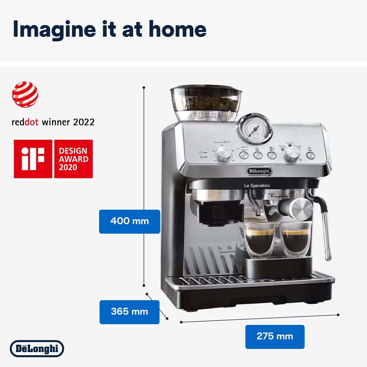 De’Longhi La Specialista Metal EC9155.MB – Barista-Style Pump Espresso & Cappuccino Machine with Sensor Grinder, 1450 W, Metal Black - Image 12