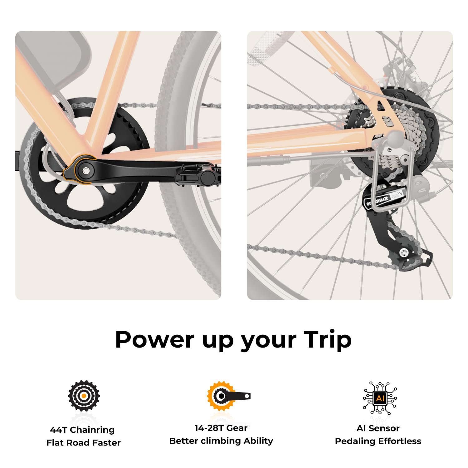 Jasion EB5 26″ / 66 cm Electric Bike – 350 W Motor, Removable 36 V Battery, 40 mi / 64 km Range - Image 24