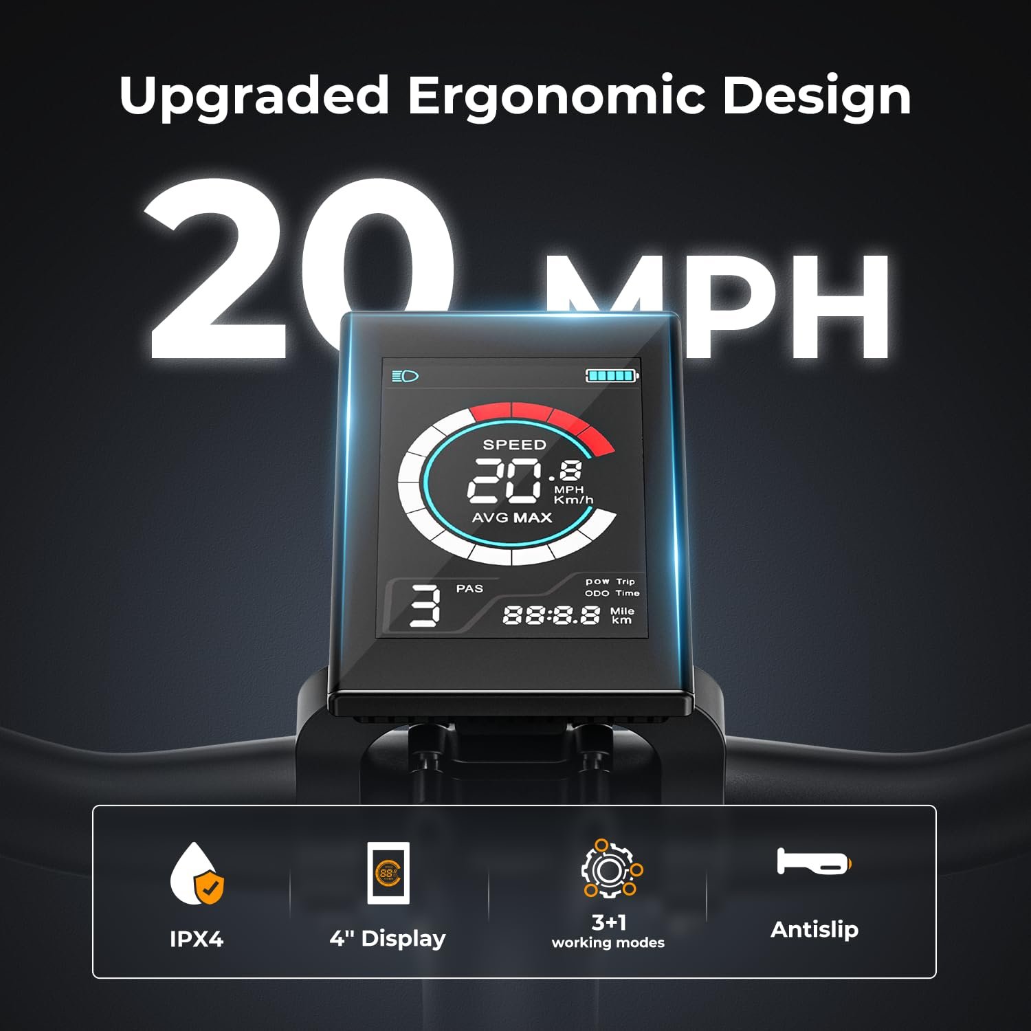 Jasion EB5 26″ / 66 cm Electric Bike – 350 W Motor, Removable 36 V Battery, 40 mi / 64 km Range - Image 16