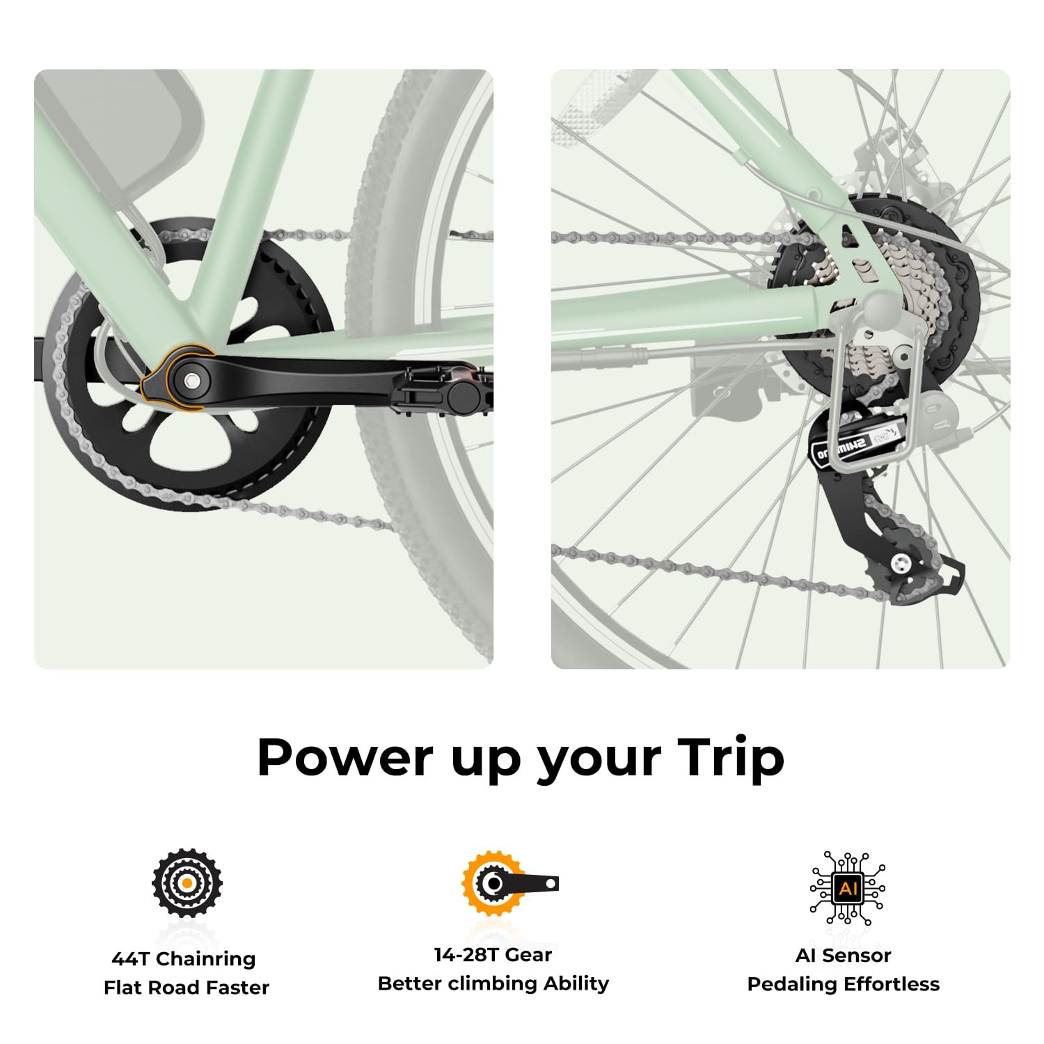 Jasion EB5 26″ / 66 cm Electric Bike – 350 W Motor, Removable 36 V Battery, 40 mi / 64 km Range - Image 17