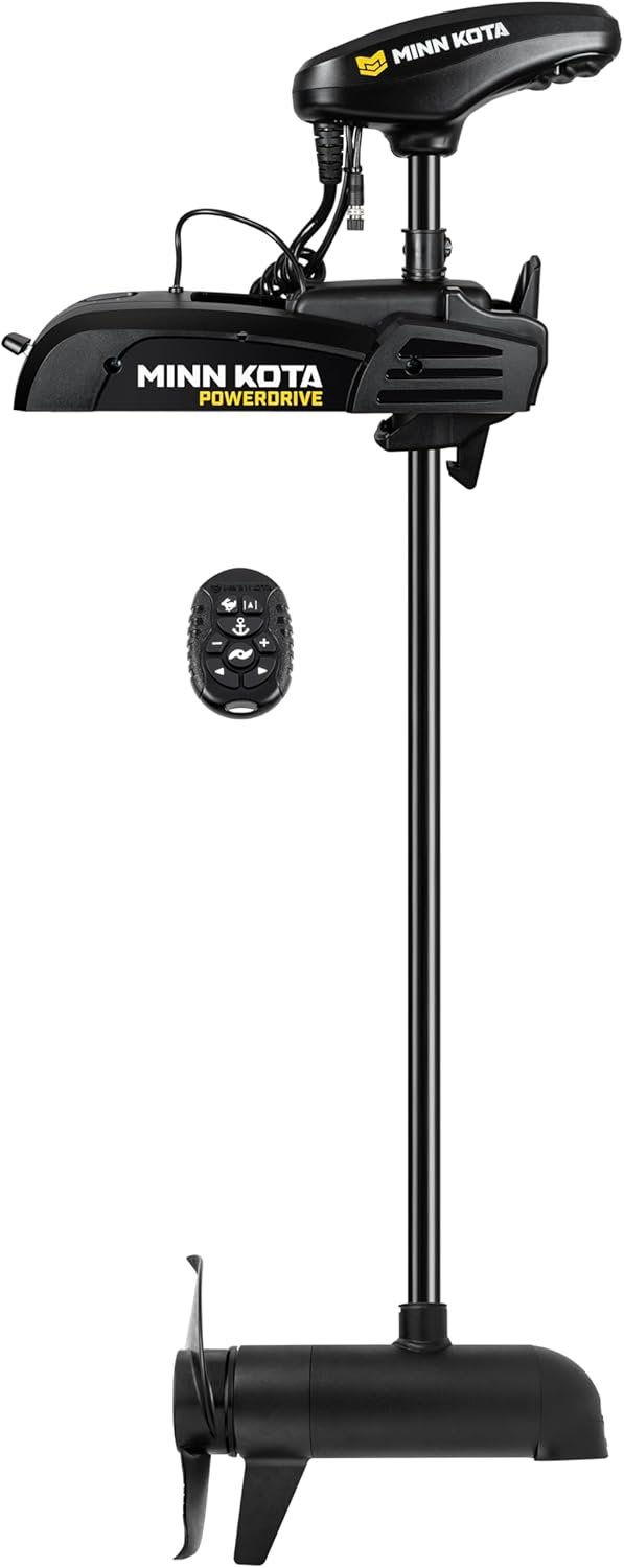 Minn Kota 1358472 PowerDrive 70 lb Thrust Bow-Mount Trolling Motor with Dual Spectrum CHIRP Sonar, Micro Remote, 60″ Shaft, Freshwater