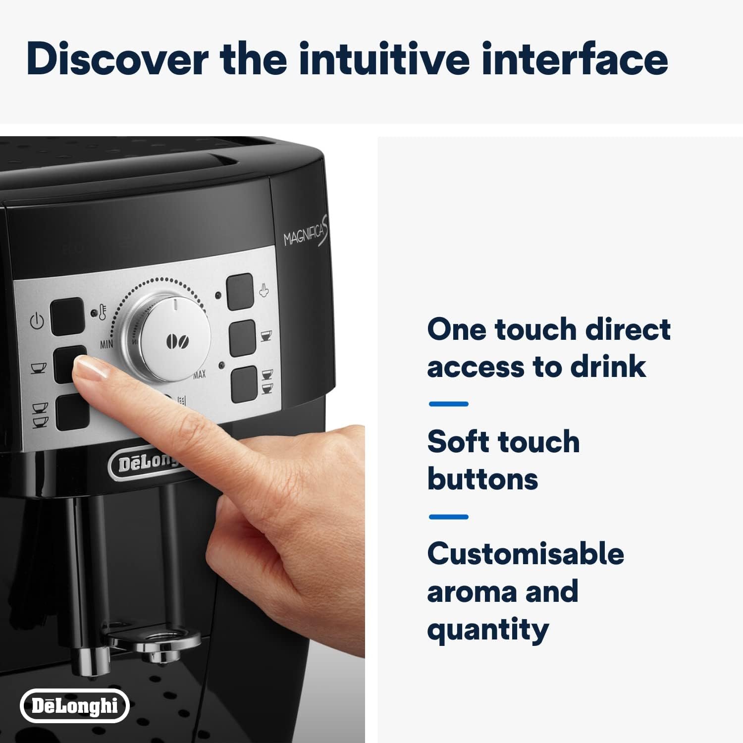 De'Longhi Magnifica S Automatic Bean-to-Cup Coffee Machine – ECAM22.110.B - Image 5