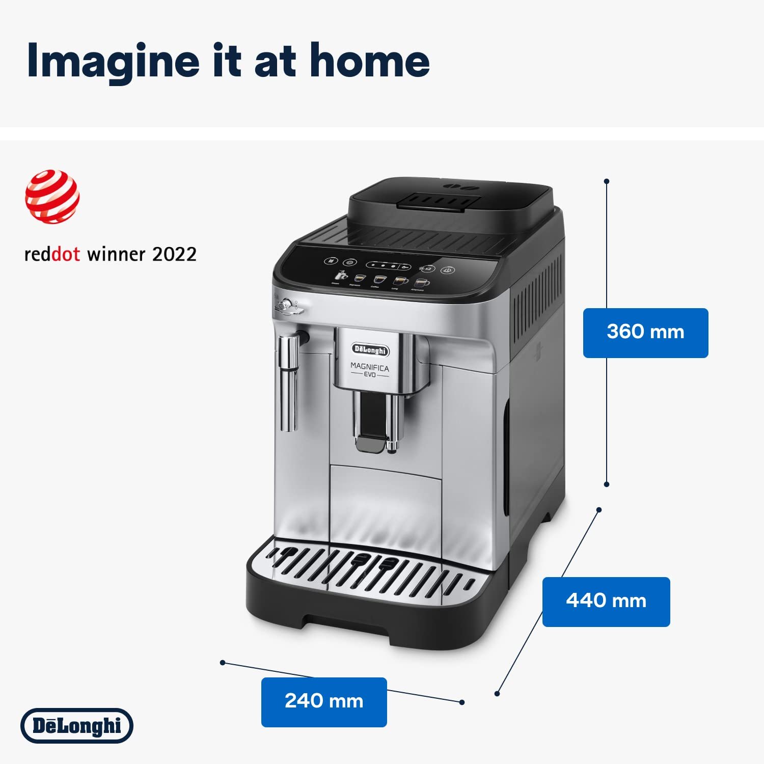 De’Longhi Magnifica Evo ECAM292.33.SB – Bean-to-Cup Coffee & Cappuccino Maker with LatteCrema System, Silver - Image 7