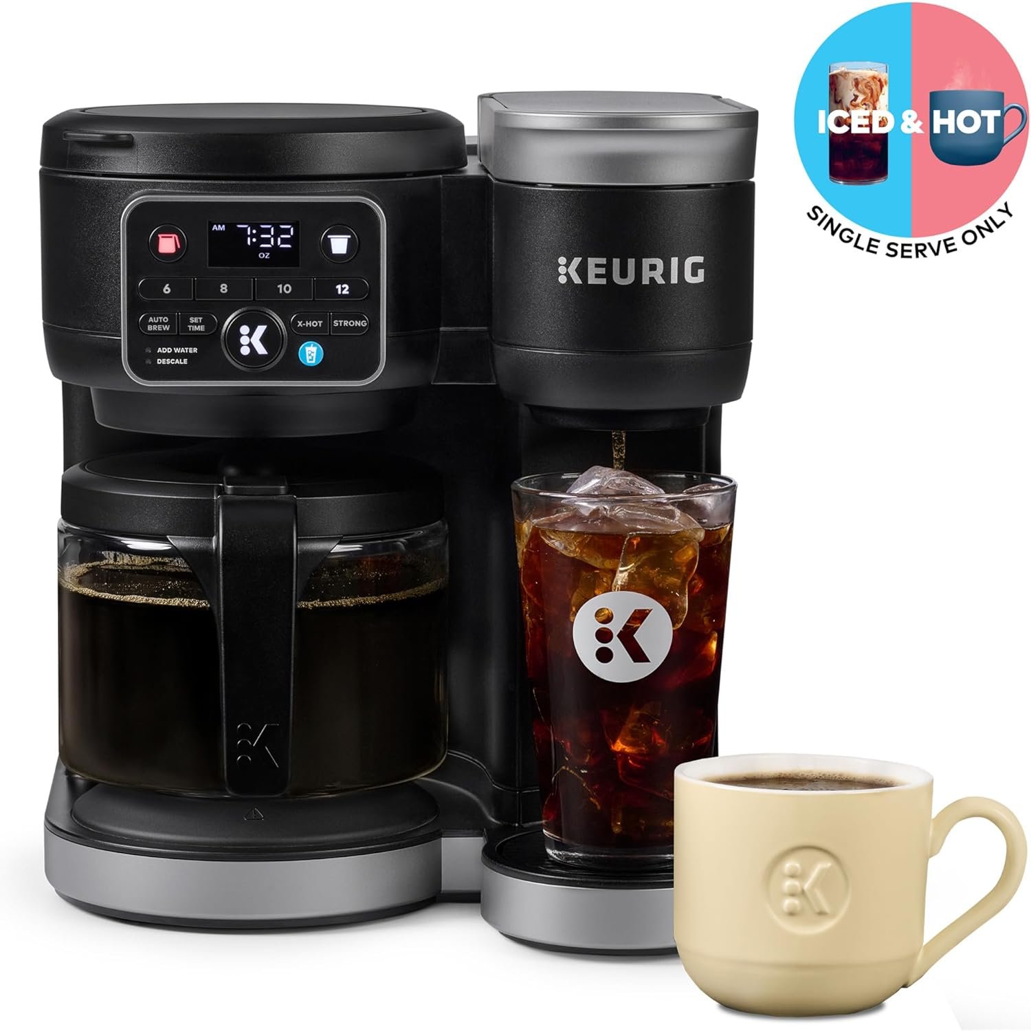 Keurig K-Duo Gen 2 Hot & Iced Coffee Maker – Single Serve & 12-Cup Carafe Brewer with MultiStream Technology, 72oz Reservoir, Programmable Auto Brew, Black - Image 8