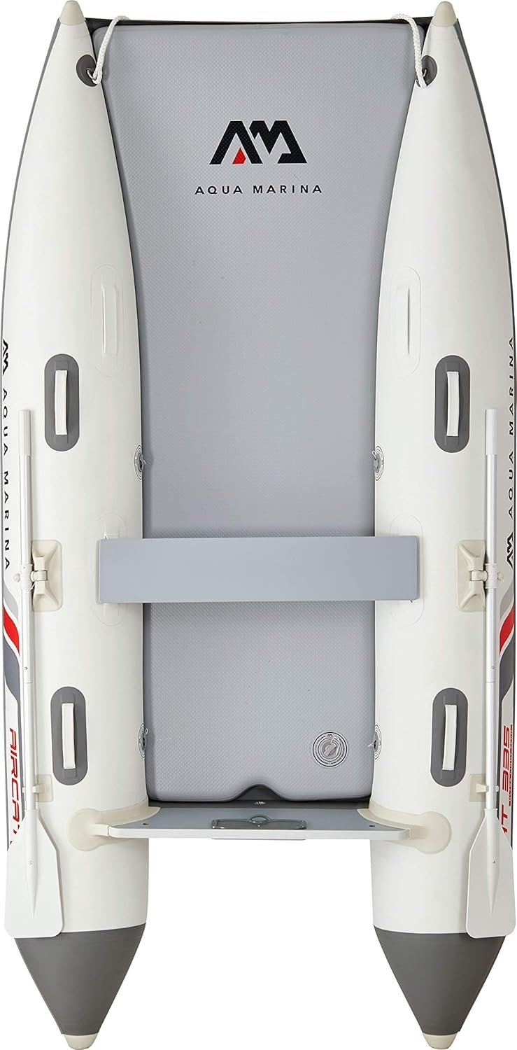 Aqua Marina Aircat 11’1″ Inflatable Catamaran – Portable PVC Tunnel‐Hull Watercraft