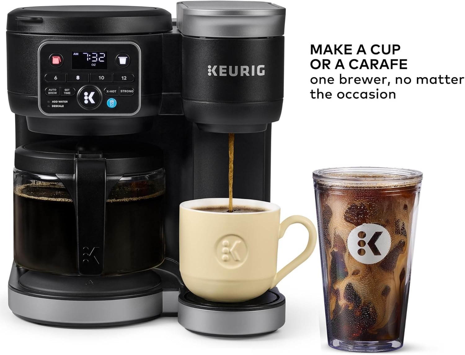Keurig K-Duo Gen 2 Hot & Iced Coffee Maker – Single Serve & 12-Cup Carafe Brewer with MultiStream Technology, 72oz Reservoir, Programmable Auto Brew, Black - Image 4