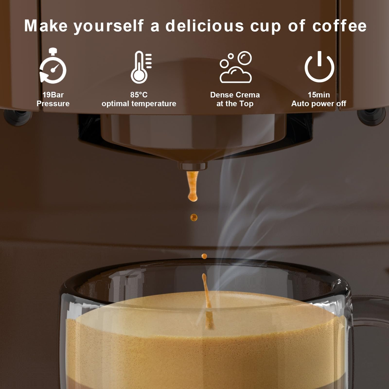 KOTLIE AC-513HF 5-in-1 19-Bar Multi-Capsule Espresso Machine – Compatible with Nespresso Original, Dolce Gusto, Lavazza Mio, L’OR, Ground & ESE Pods - Image 46