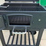 CosmoGrill Outdoor XL Charcoal Smoker BBQ Grill – Adjustable Charcoal Pan, Built-in Thermometer, 2 Side Tables, Chimney & Wheels – Portable Garden Barbecue Smoker photo review