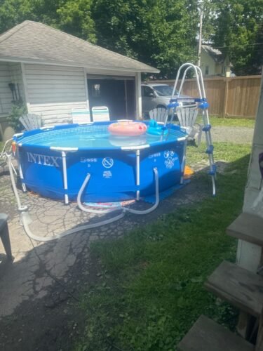 Intex 28211EH Metal Frame Pool Set – 12ft (3.66m) x 30in (76cm) Round Above Ground Swimming Pool with 530 GPH Pump – 1,718 Gallon (6,504L) Capacity – 3-Ply Puncture-Resistant PVC – Rust-Resistant Frame photo review