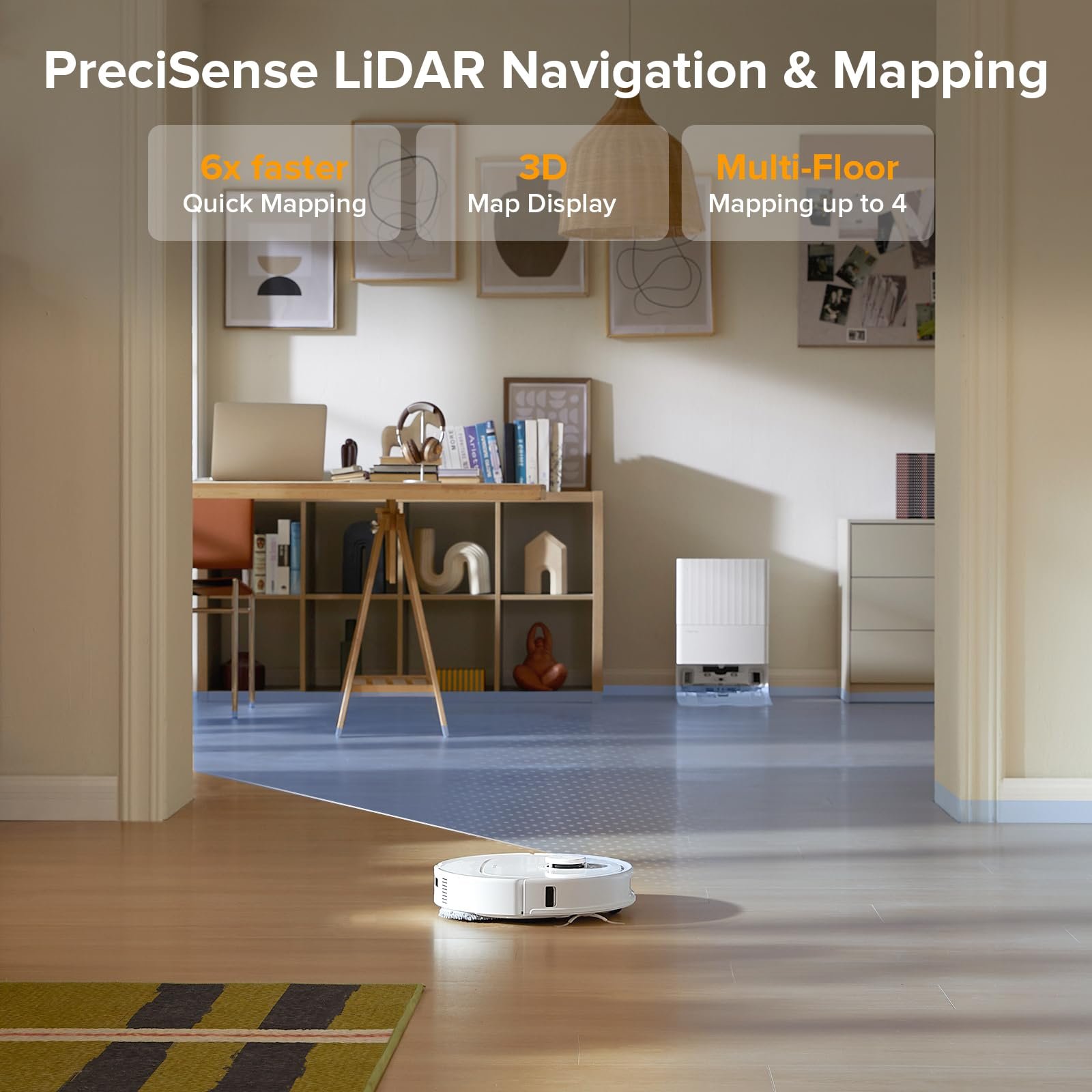 Roborock Qrevo Series Robot Vacuum and Mop – 8000Pa Suction, Dual Spinning Mops, LiDAR Navigation, Self-Emptying Dock, Smart App & Pet Hair Cleaning - Image 18