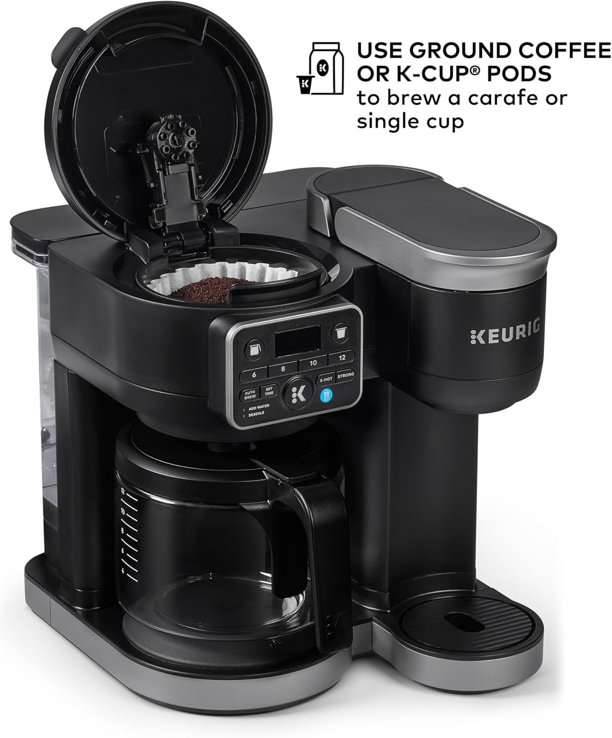 Keurig K-Duo Gen 2 Hot & Iced Coffee Maker – Single Serve & 12-Cup Carafe Brewer with MultiStream Technology, 72oz Reservoir, Programmable Auto Brew, Black - Image 5