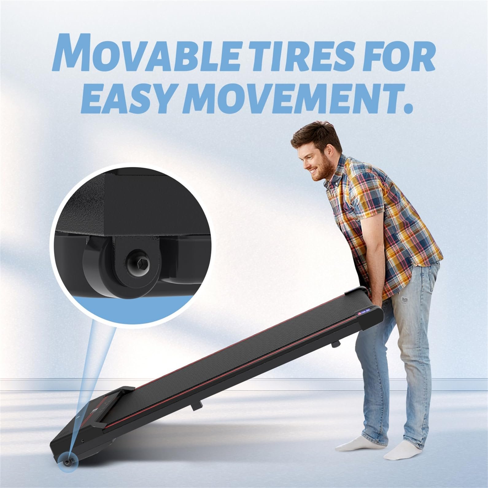 Sperax 3-in-1 Under-Desk Walking Pad – App & Remote-Controlled Vibration Treadmill, 2.5 HP Quiet Motor, 9% Auto-Incline (Red) - Image 19