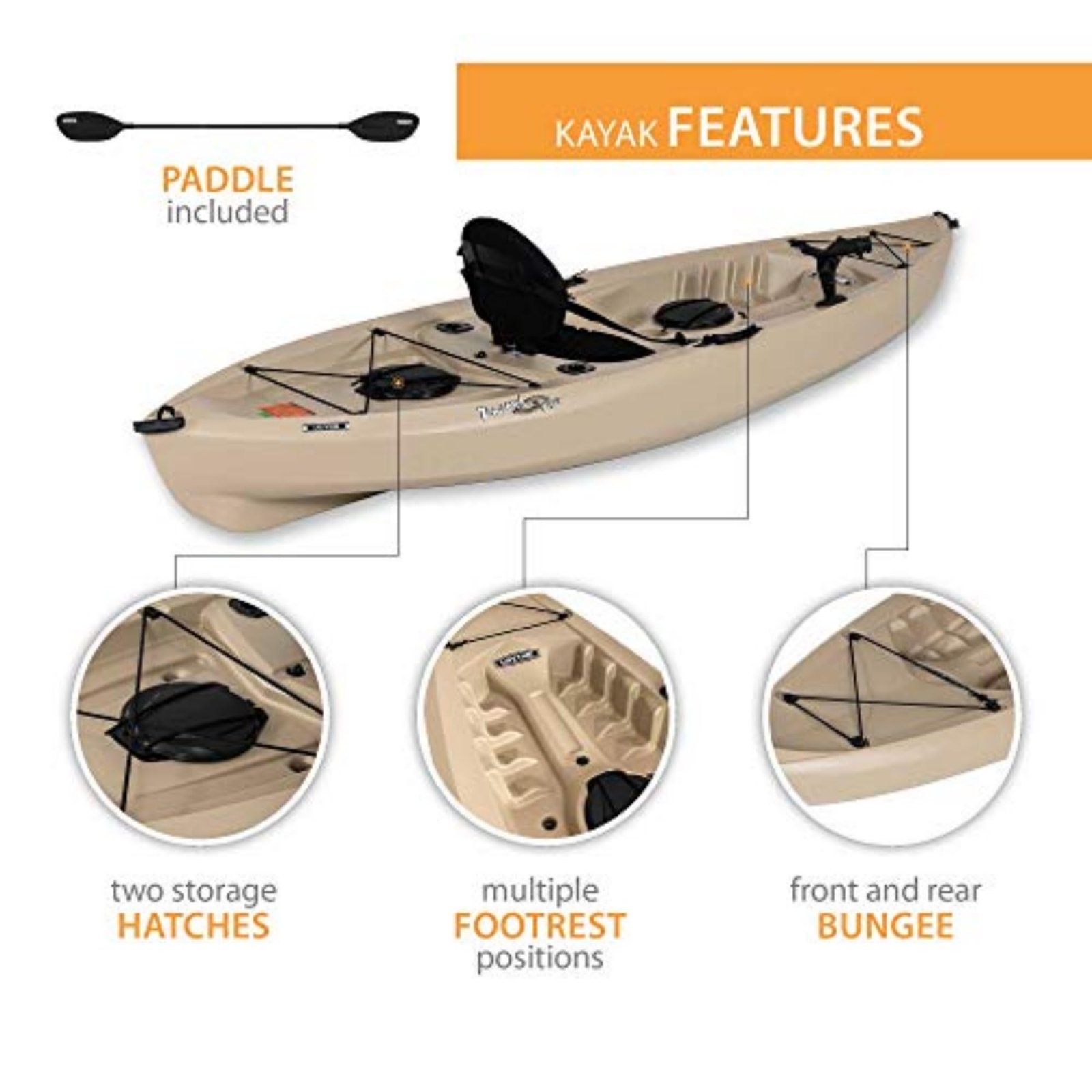 Lifetime Tamarack Angler 100 10′ Sit-On-Top Fishing Kayak – Stable HDPE Hull, Adjustable Seat & Rod Holders - Image 22