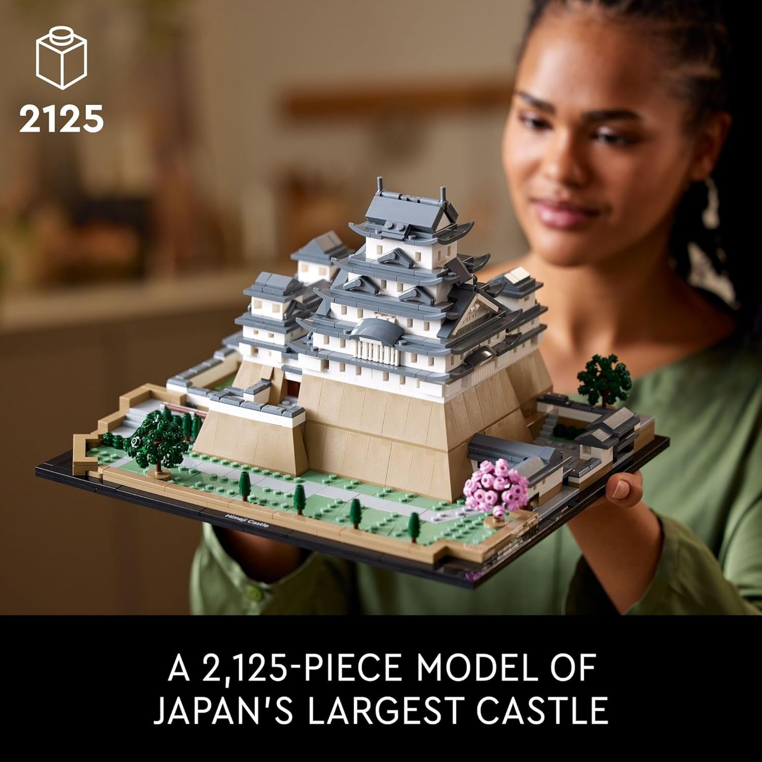 LEGO Architecture Himeji Castle 21060 – Collectible Japanese Landmark Model for Adults, Build & Display Set with Cherry Blossom Trees, Gift for History and Travel Lovers - Image 2