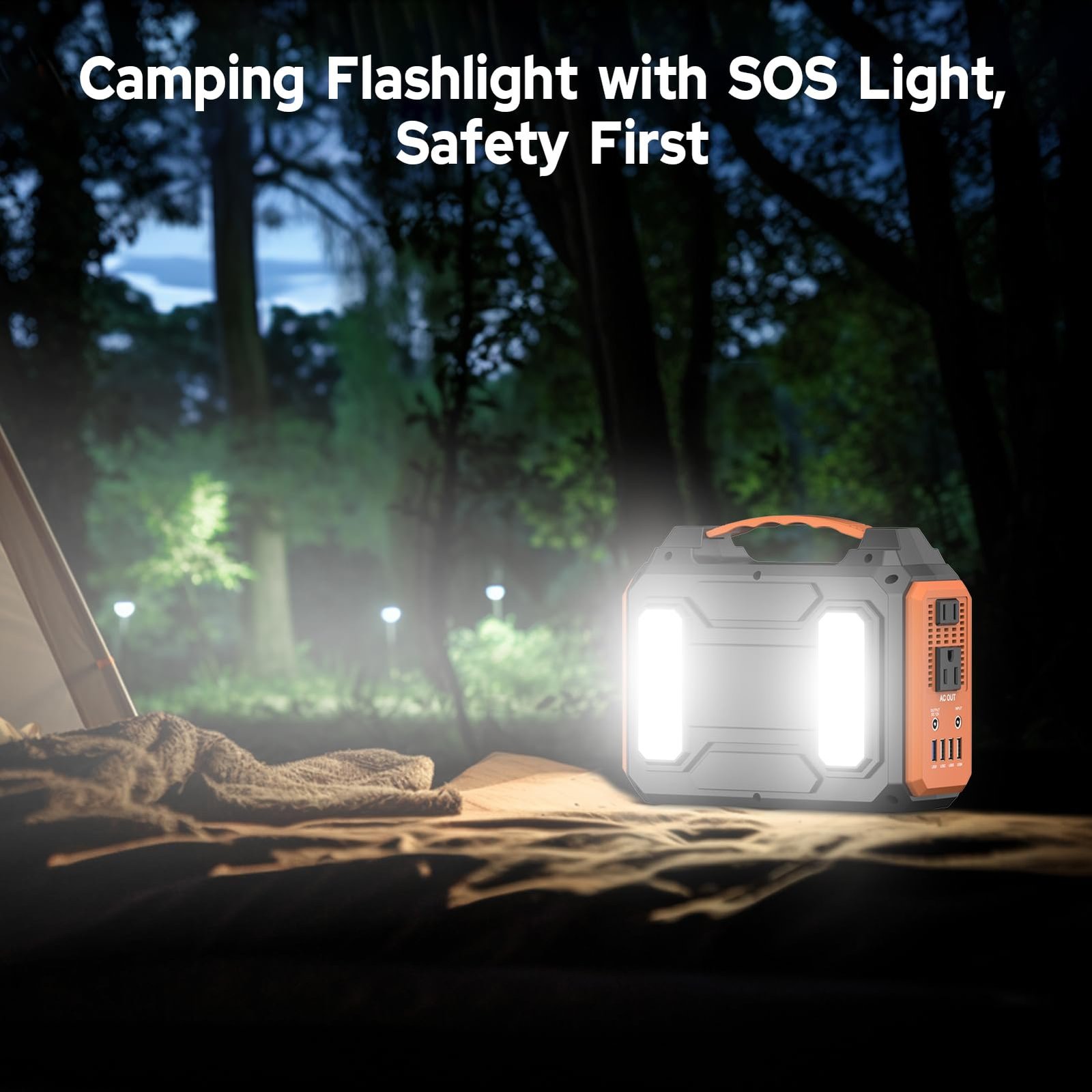 ZeroKor 300W Portable Solar Generator with 60W Foldable Panel – 280Wh Lithium Battery Power Station – Pure Sine Wave 110V AC/DC/USB Outlets – 5.1 lbs (2.3 kg) Lightweight – for RV, Home Backup, Camping - Image 9