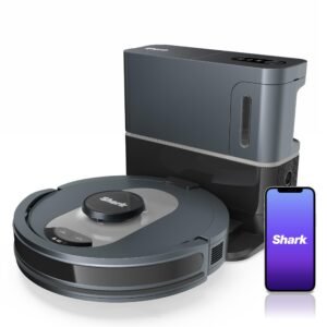 Shark UR2500SR AI Ultra Robot Vacuum with Self-Empty Base, 30-Day Bagless Capacity, LIDAR Navigation, Smart Mapping, Pet Hair Pickup, Alexa/WiFi Compatible, Black/Silver