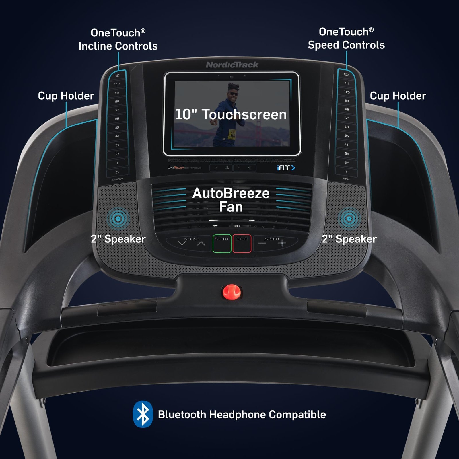 NordicTrack T 6.5 S Smart Treadmill – iFIT-Powered Personal Trainer, 0–10 MPH, 10% Incline, FlexSelect Cushioning (Black) - Image 37