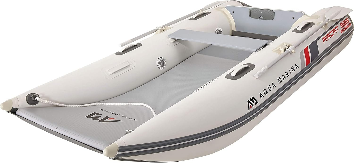 Aqua Marina Aircat 11’1″ Inflatable Catamaran – Portable PVC Tunnel‐Hull Watercraft - Image 3