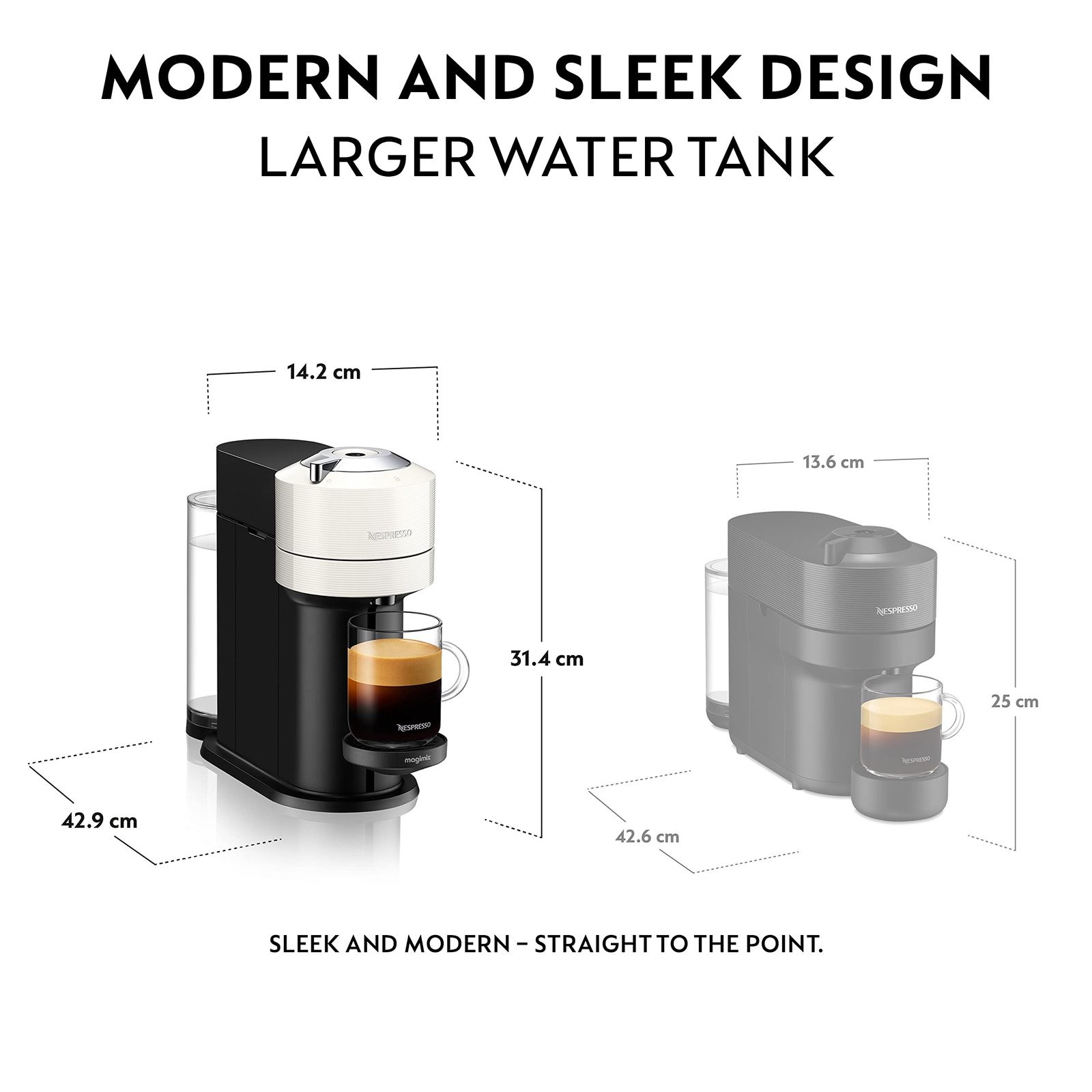 Nespresso ENV120.GYAE Vertuo Next Coffee Machine with Milk Frother – Dark Grey - Image 10