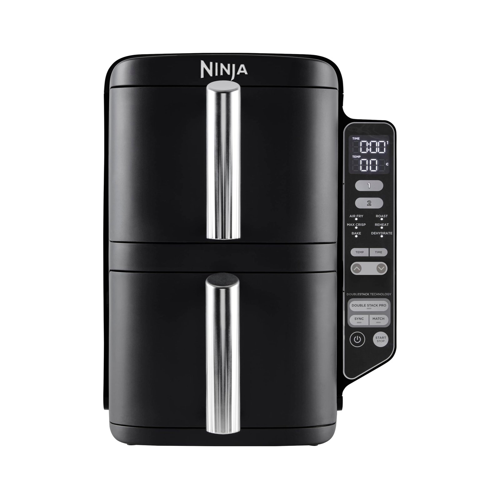 Ninja SL300UK Double Stack Air Fryer - Vertical Dual Zone, 7.6L, 2 Drawers & Racks, 6 Cooking Functions, Space Saving Design, Black - Image 2