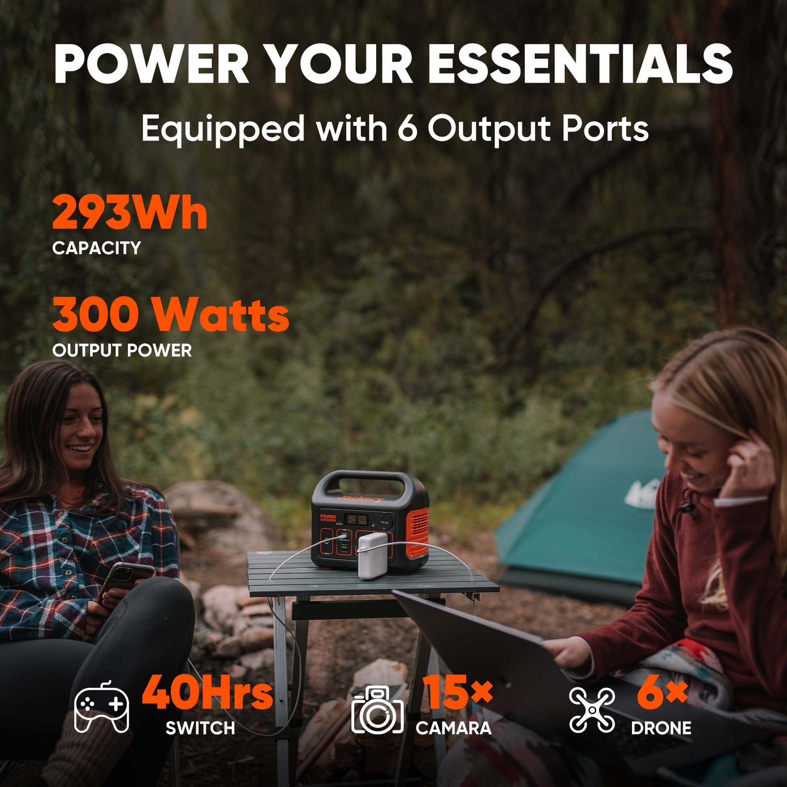 Jackery Explorer 300 Portable Power Station – 293Wh Lithium Battery Backup, 300W AC Output, Solar Generator Compatible, Fast Recharge via USB-C & Wall, Ideal for Camping, Travel & Emergency Power - Image 9