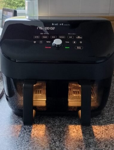 Instant Pot VersaZone Dual Air Fryer 8.5L – Double Basket with Divider, 8-in-1 Smart Cooking, Energy Saving, Easy Clean, Black Stainless Steel photo review