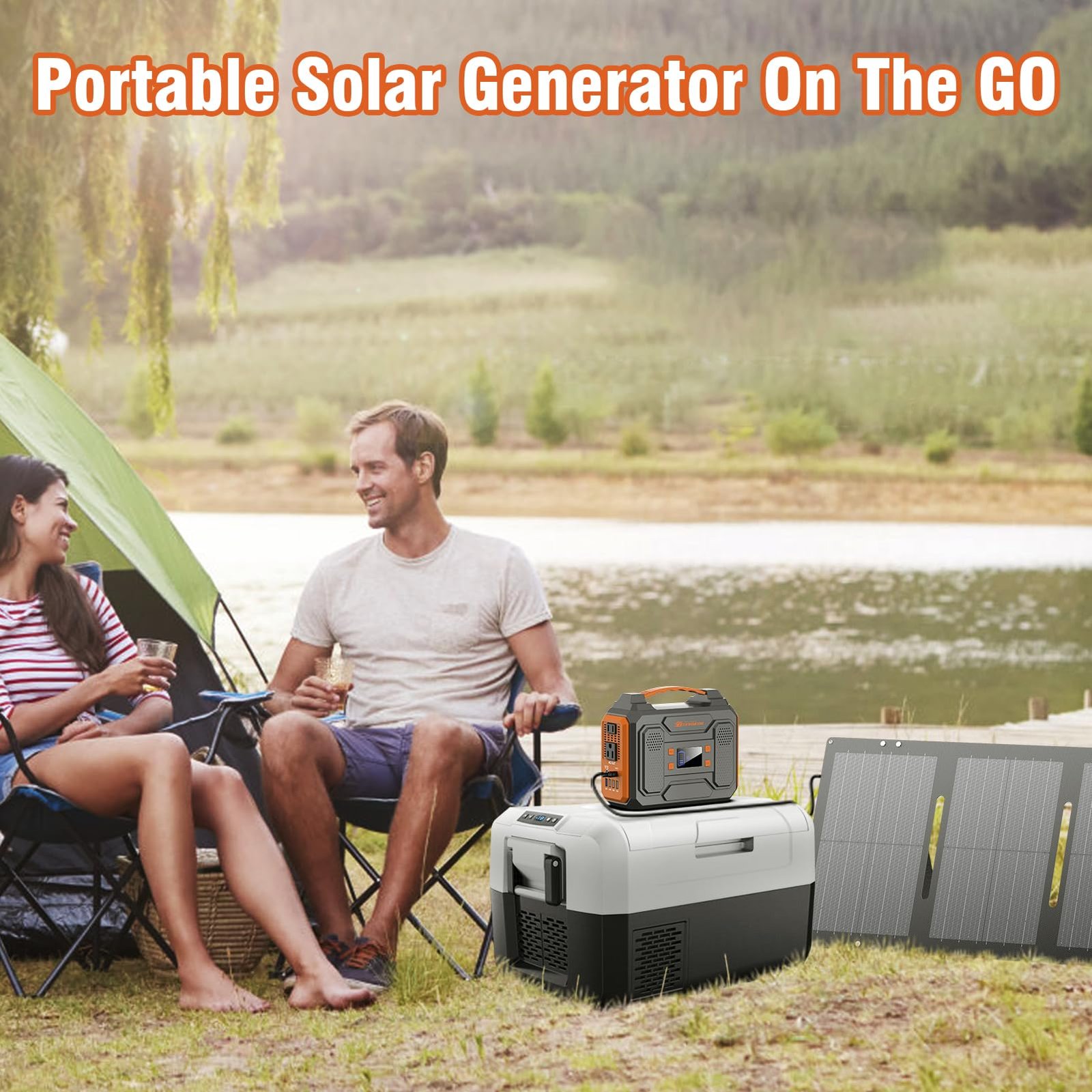ZeroKor 300W Portable Solar Generator with 60W Foldable Panel – 280Wh Lithium Battery Power Station – Pure Sine Wave 110V AC/DC/USB Outlets – 5.1 lbs (2.3 kg) Lightweight – for RV, Home Backup, Camping - Image 10