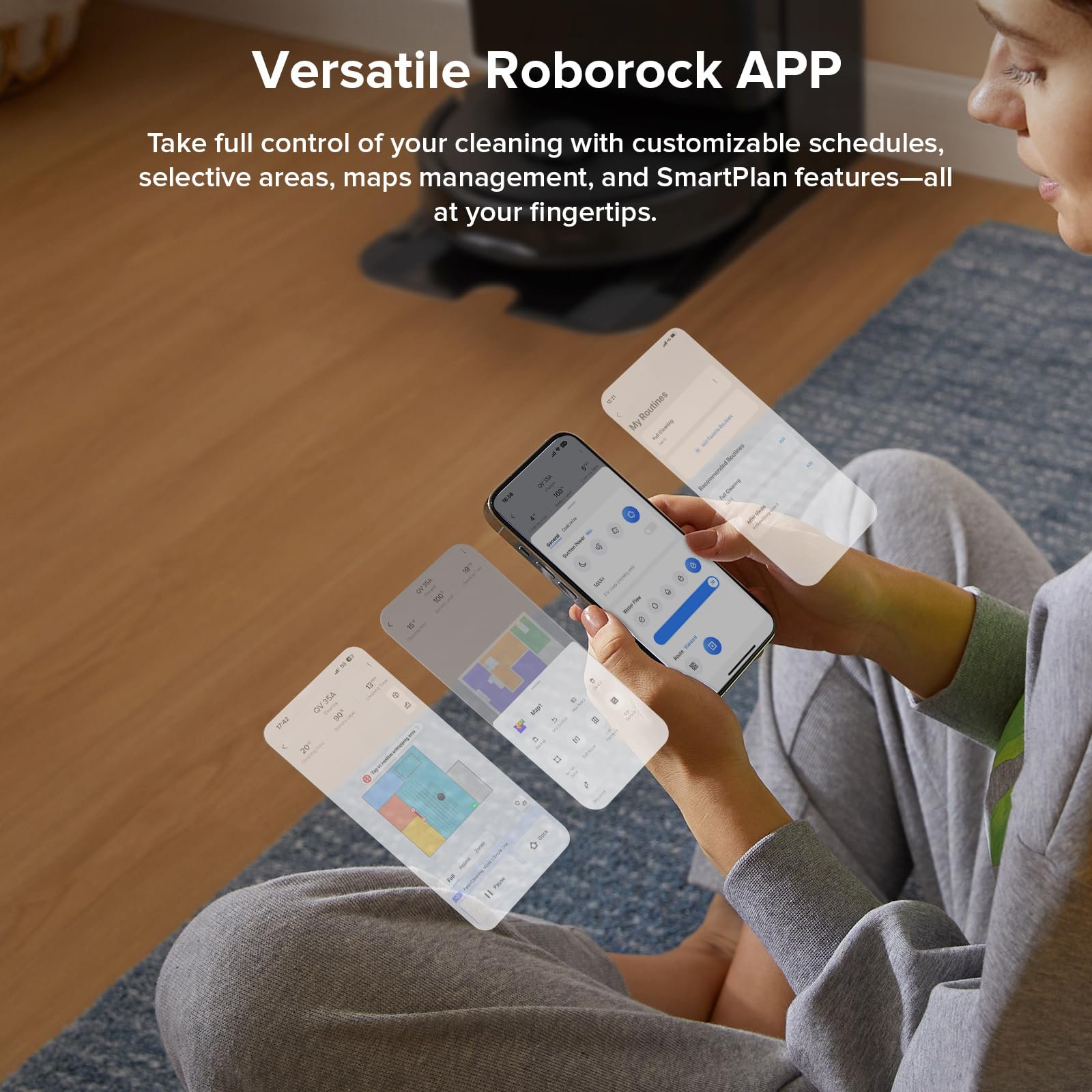 Roborock Qrevo Series Robot Vacuum and Mop – 8000Pa Suction, Dual Spinning Mops, LiDAR Navigation, Self-Emptying Dock, Smart App & Pet Hair Cleaning - Image 11