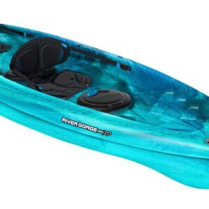 Pelican River Gorge 130X 13′ Sit-On-Top Recreational Tandem Kayak – 2-Person HDPE Kayak with ERGOFIT Seating & Ample Storage