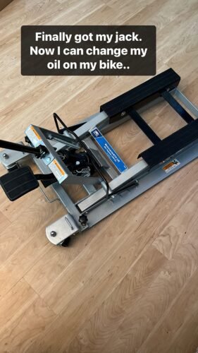 OTC 1545 Ultra Low Profile Motorcycle & ATV Lift – 1,500 lb (680 kg) Capacity, 3.5" Min Height, 17" Skids, Foot Pedal & Tie-Down Straps photo review