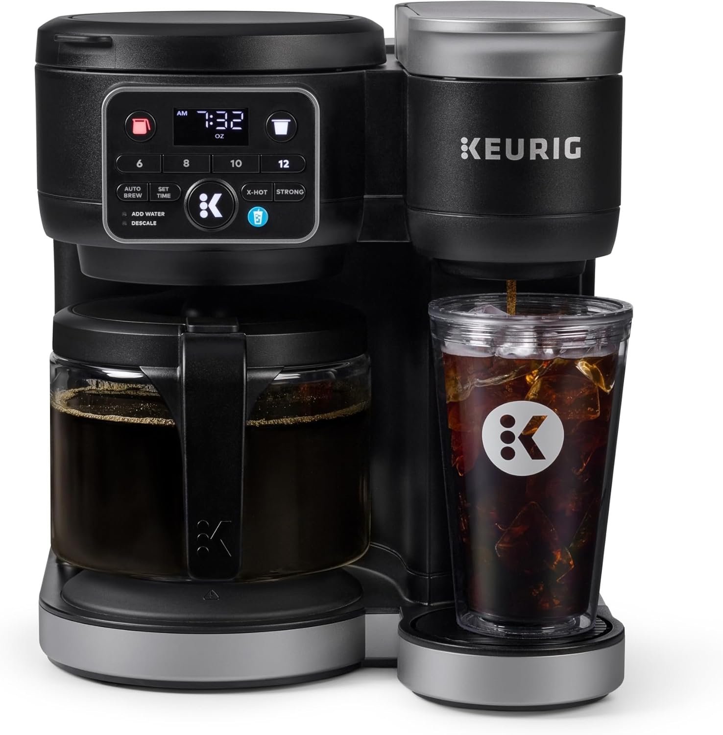 Keurig K-Duo Gen 2 Hot & Iced Coffee Maker – Single Serve & 12-Cup Carafe Brewer with MultiStream Technology, 72oz Reservoir, Programmable Auto Brew, Black