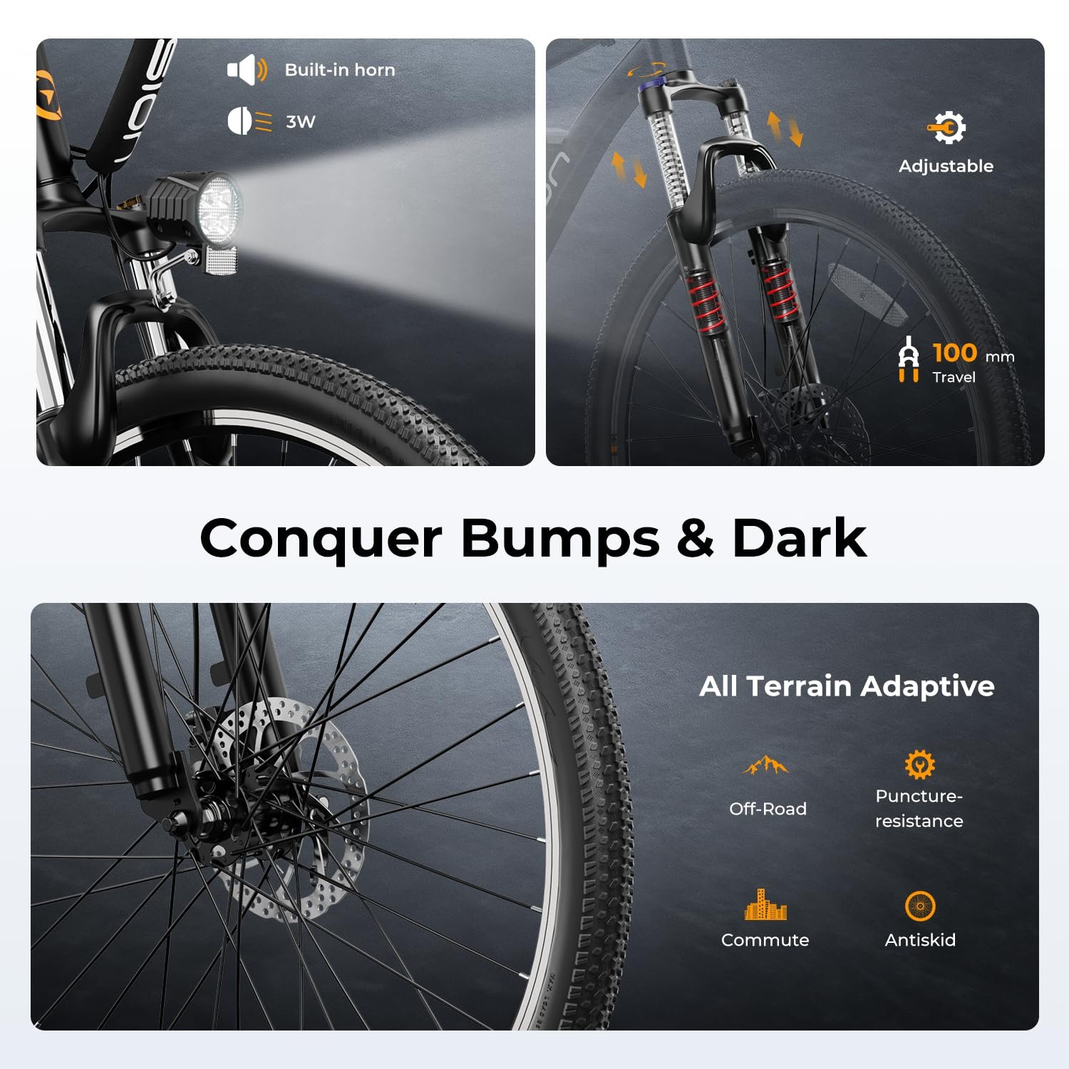 Jasion EB5 26″ / 66 cm Electric Bike – 350 W Motor, Removable 36 V Battery, 40 mi / 64 km Range - Image 41