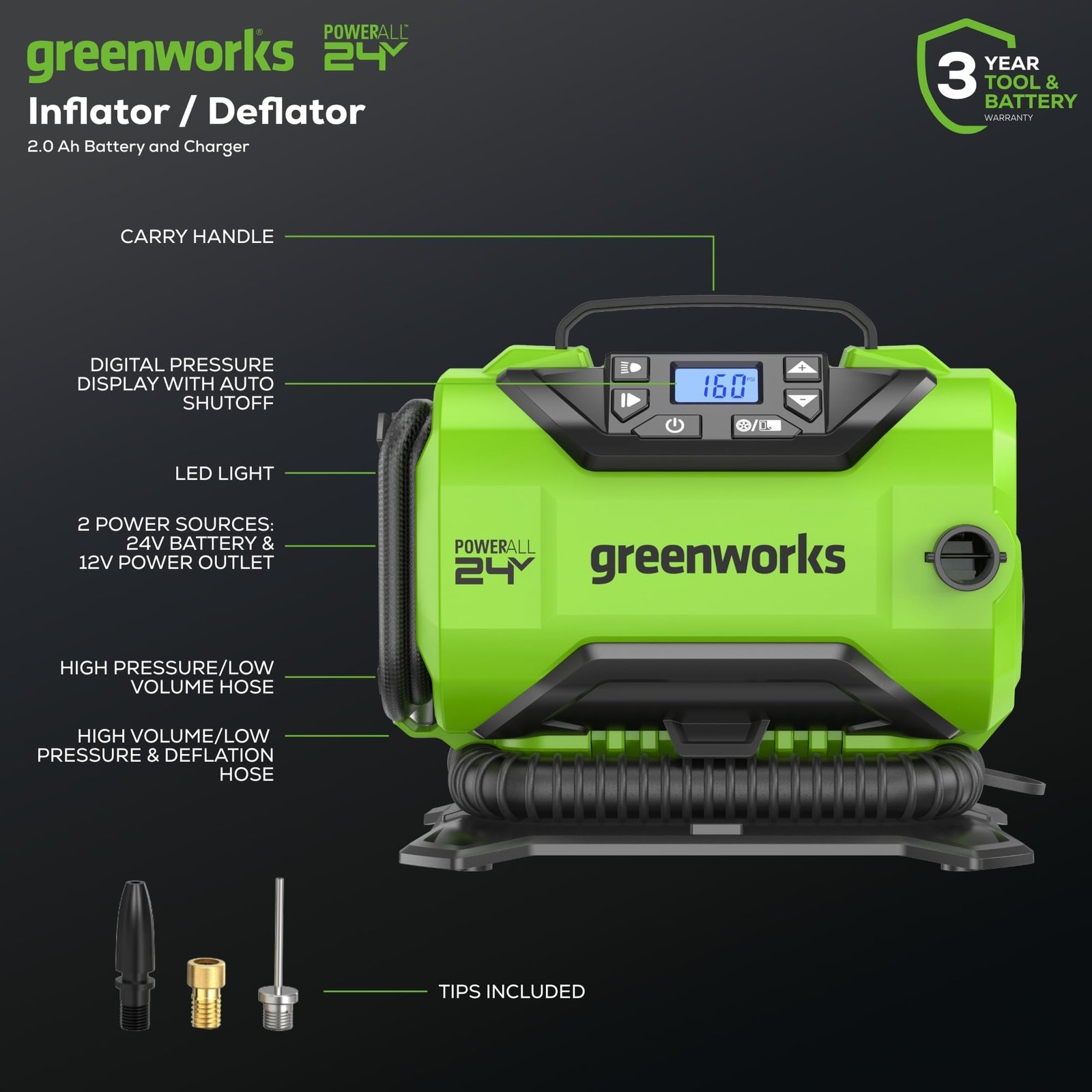 Greenworks 24V Brushless Cordless Push Lawn Mower – 13″ (33 cm) Deck, 4.0 Ah Battery & Charger Included - Image 18