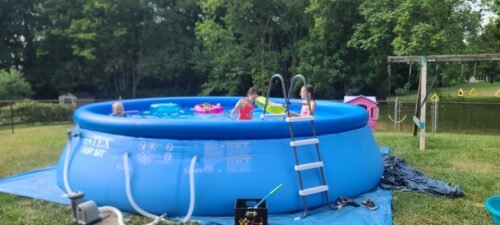 Intex 28167EH Easy Set Inflatable Pool Set – 15ft (4.57m) x 48in (122cm) Round Above Ground Pool with 1,000 GPH Pump, Ladder, Cover & Ground Cloth – 3,736 Gallon (14,141L) Capacity – 3-Ply PVC photo review
