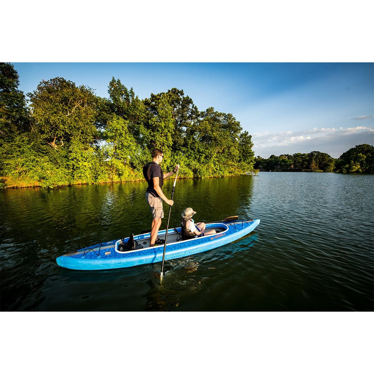 Advanced Elements AirVolution2™ 12′ Tandem Drop-Stitch Inflatable Kayak – Blue with Carry Bag - Image 13