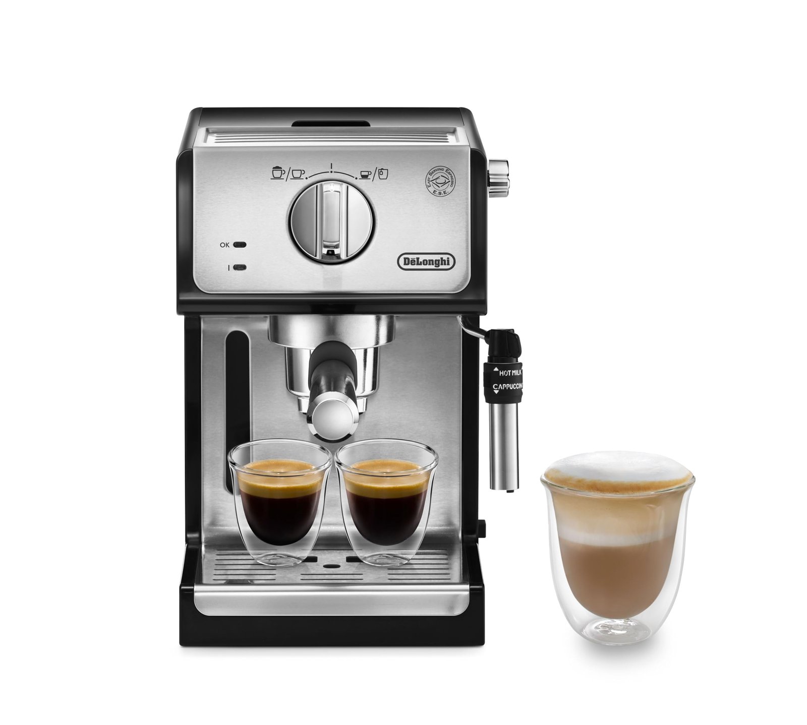De’Longhi ECP35.31 Barista Pump Espresso Machine – Traditional Coffee & Cappuccino Maker with Adjustable Milk Frother, 1 L Water Tank (Black) - Image 3