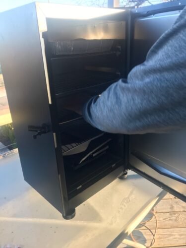 Masterbuilt 30-Inch Digital Electric Vertical Smoker – 710 Sq In Cooking Area, Side Wood Chip Loader, Digital Controls, Chrome Racks & Leg Kit – Model MB20070421, Black photo review