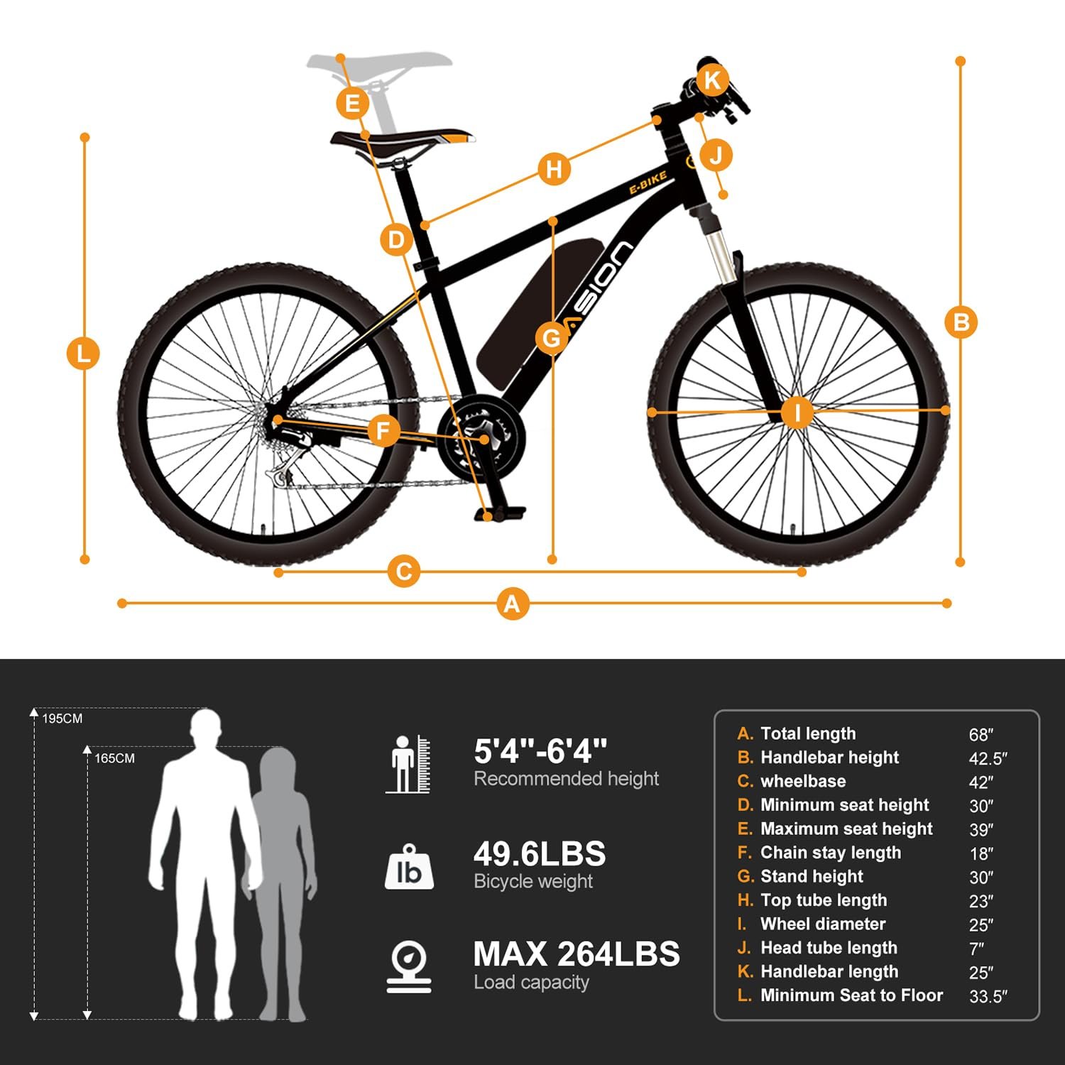 Jasion EB5 26″ / 66 cm Electric Bike – 350 W Motor, Removable 36 V Battery, 40 mi / 64 km Range - Image 34